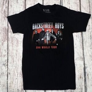 Backstreet Boys DNA World Tour Pop Music Concert Black Graphic Tee Tshirt